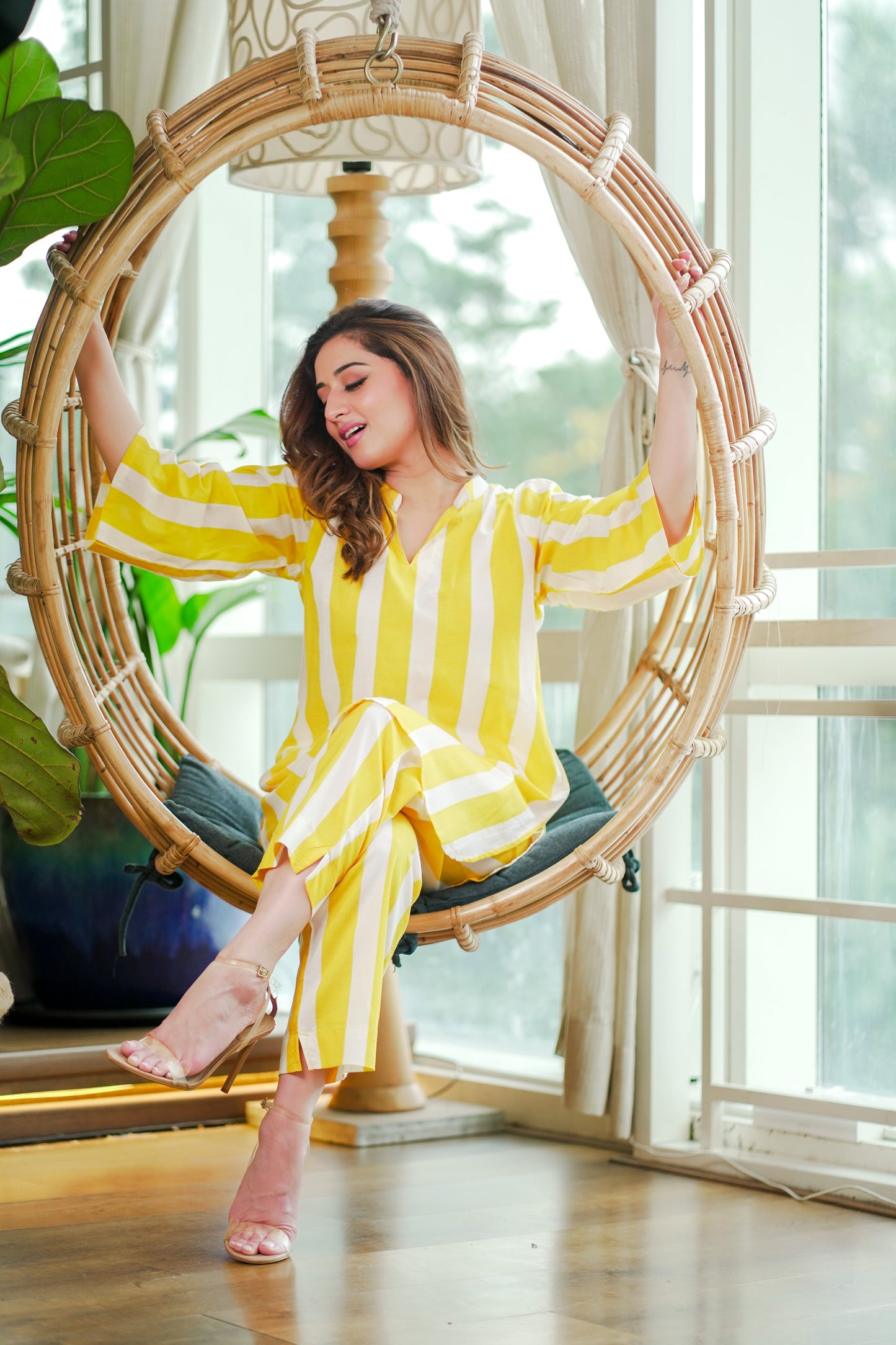 Yellow Stripe Co-ord Set