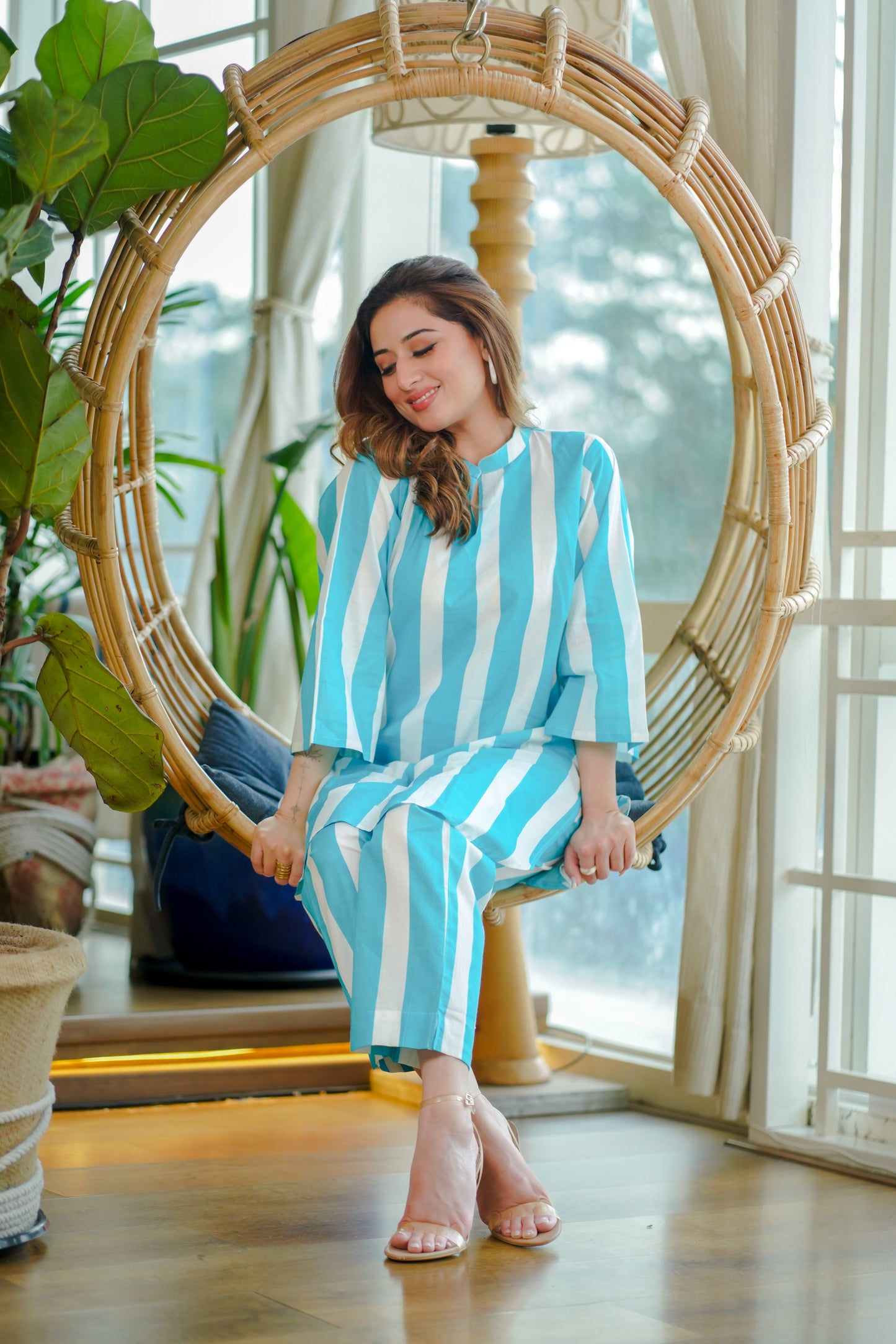 Blue Stripe Co-ord Set