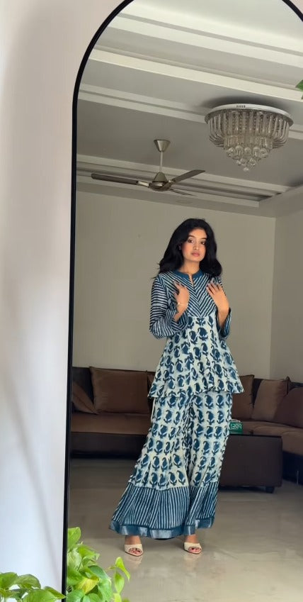 Zivelle Indigo Printed Cord Set
