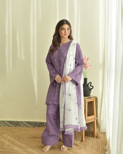Raheen Purple Farshi Salwar Set