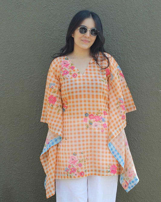 Orange Candy Kaftan Cover- Up