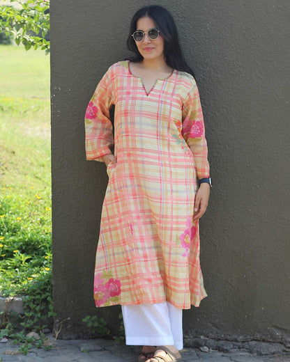 Butter Checks Long Kurta