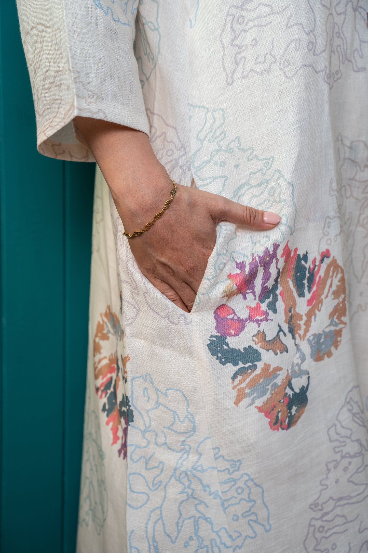 COFFEE CREAM A-LINE LINEN PAIR