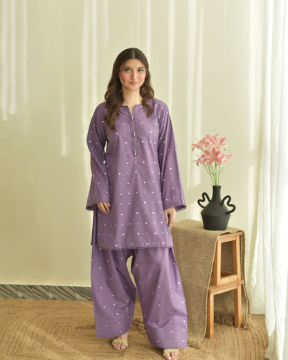Raheen Purple Farshi Salwar Set
