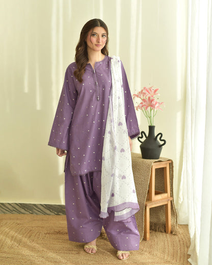 Raheen Purple Farshi Salwar Set