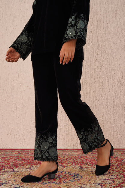 Black Velvet Roses Co-ord Set