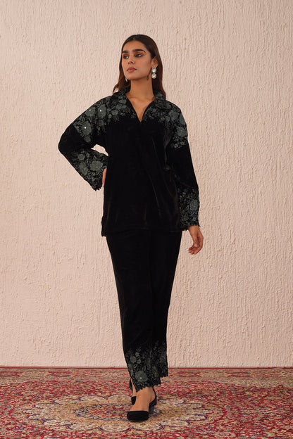 Black Velvet Roses Co-ord Set