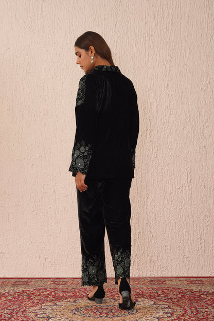 Black Velvet Roses Co-ord Set