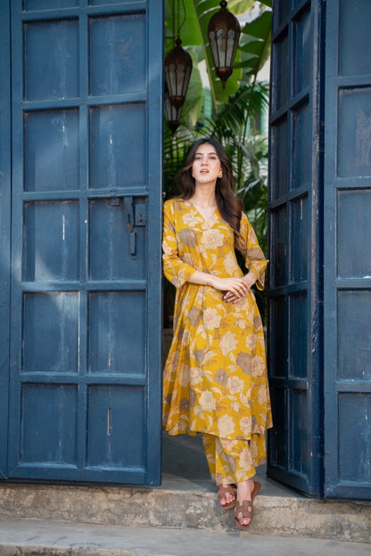 Yellow Digital Kurta set