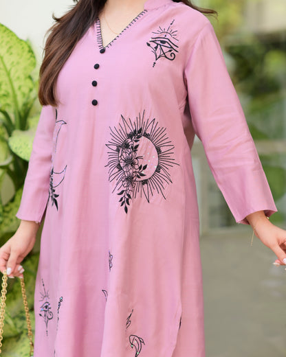 Mauve Lunar Threadwork Classic Co-ord