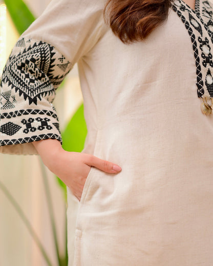 Ivory Boho Woven Cotton Co-ord