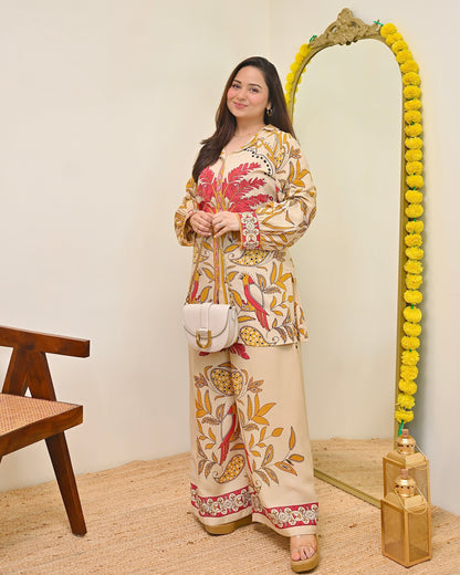 Gulbahar Ivory Modest Cotton Co-ord