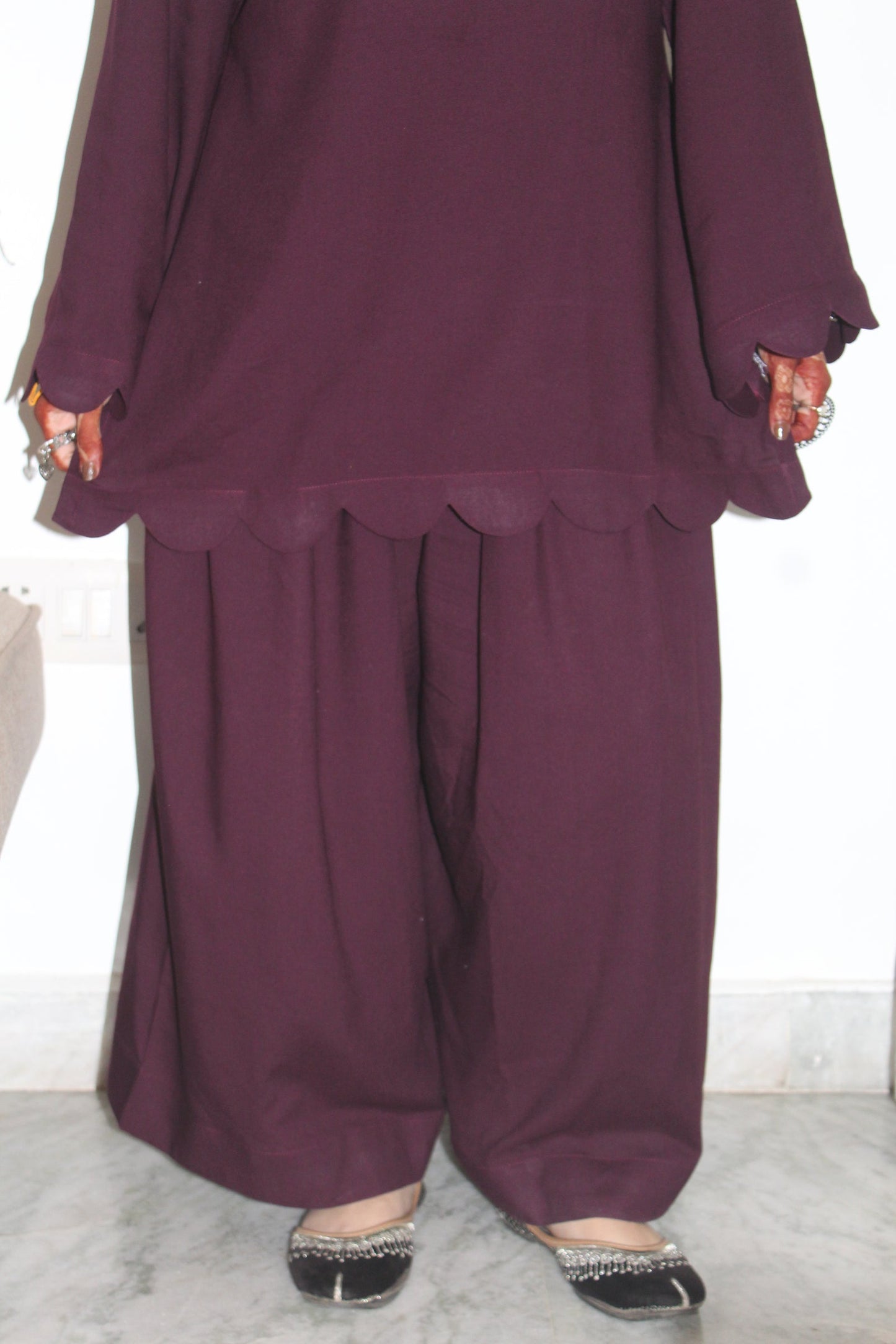 Elara Scallop Neck Kurta Patiala Co-Ord Set
