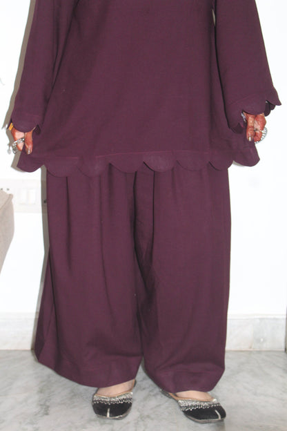 Elara Scallop Neck Kurta Patiala Co-Ord Set
