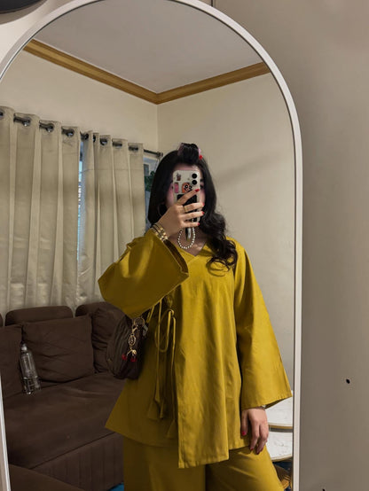 Barin Mustard Luxe Co-ord Set