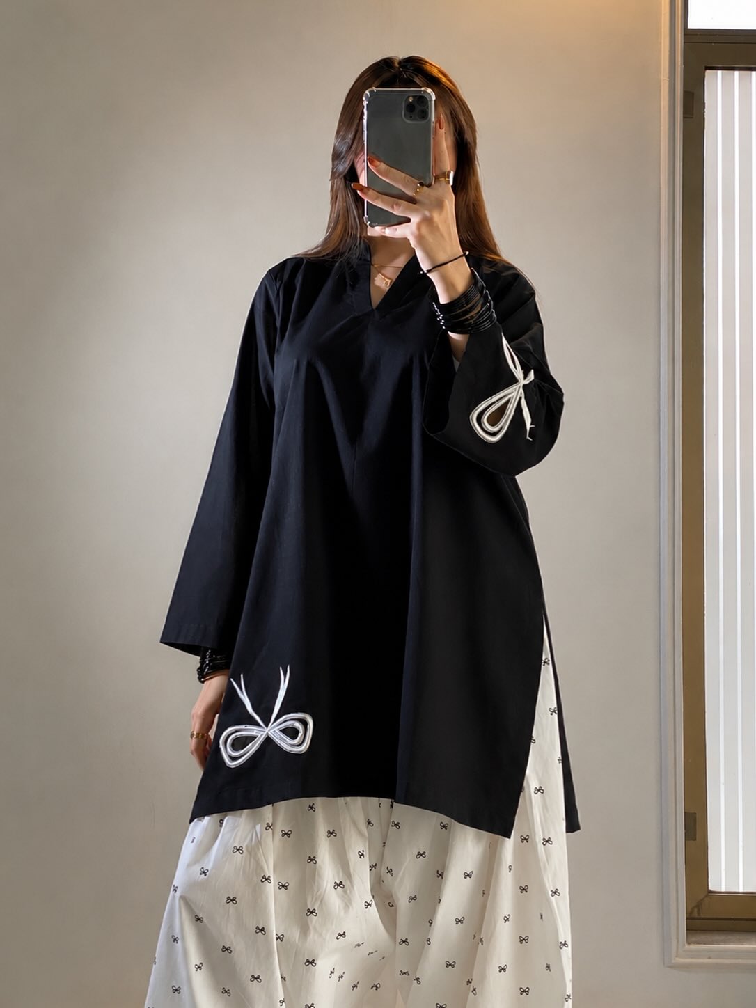 Kiara  Midnight Bow Co-Ord Set