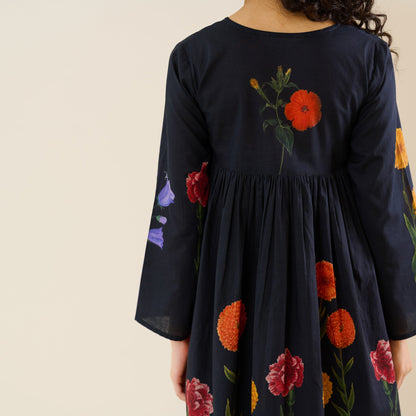 At The Florist's Cotton Co-ord Set - Black