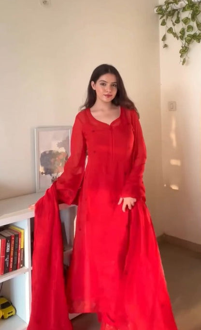 Summer Embroidered Kurta Set