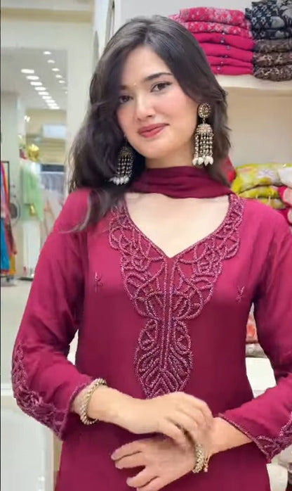 Aafreen Ruby Grace Suit Set