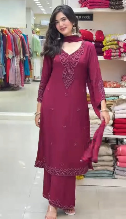 Aafreen Ruby Grace Suit Set