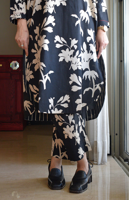 Black Floral Co-Ord Set