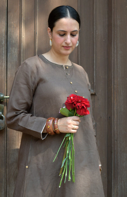 Walnut Brown Linen Co-ord Set