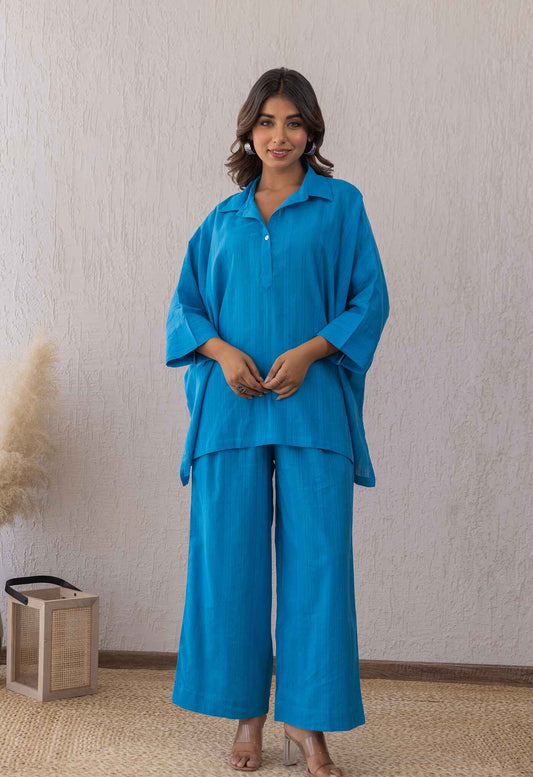 ELECTRIC BLUE SOLID COORD SET